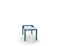 Vorbänk mit PVC latten - Basisausführung 375 x 400 x 800
